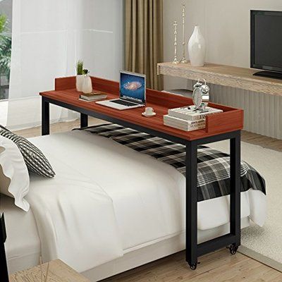 Winston Porter Yuriko Overbed Writing Desk with Wheels Color: Black Cheap Bed, Overbed Table, Chairs Bedroom, Mobile Desk, Table With Wheels, Dresser Set, Furniture Cheap, Bedroom Desk, Bedroom Dresser