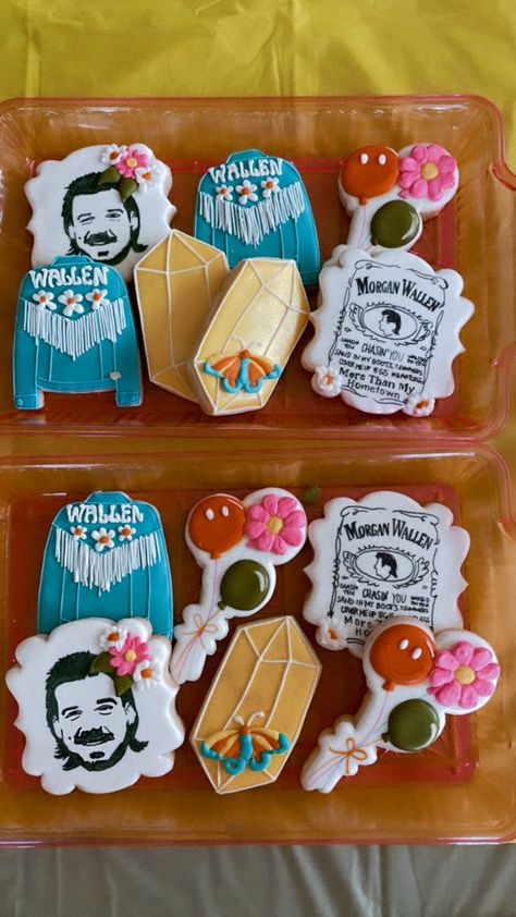 Morgan Wallen Cookies, Morgan Wallen Birthday Party Ideas, Morgan Wallen Birthday Cake, Morgan Wallen Cake, Morgan Wallen Birthday Party, Cowgirl Birthday Cakes, Country Birthday Party, Country Birthday, Cowgirl Birthday