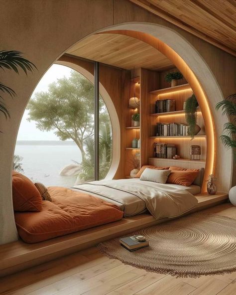 Bedroom Wall Designs, Dream Rooms, Book Shelf, Home Room Design, Dream House Decor, Home Decor Trends, Luxury Home Decor, Dream Home Design, Yurt