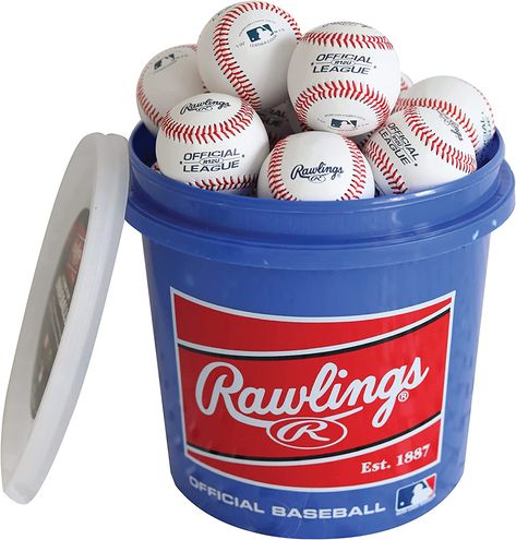 Full-grain leather cover Rawlings Raised seam Composite cork and rubber center Official size and weight practice Baseball Baseball Buckets, Rawlings Baseball, Softball Team, Youth Baseball, Softball Players, Play Baseball, Cycling Workout, Game Play, Sports Equipment