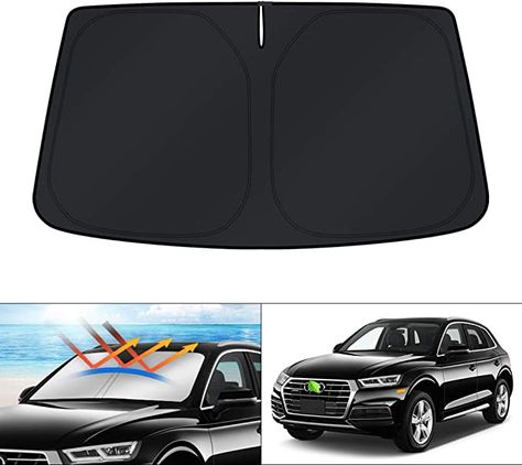 KUST Custom Fit Windshield Sun Shade for Audi Q5 2018-2023 Window Shade Sun Visor Protector Foldable Blocks UV Rays Keep Your Car Cooler Windshield Shade, Car Cooler, Cool Car Accessories, Mitsubishi Outlander Sport, Windshield Sun Shade, Outlander Sport, Audi Q5, Jeep Renegade, Car Windshield