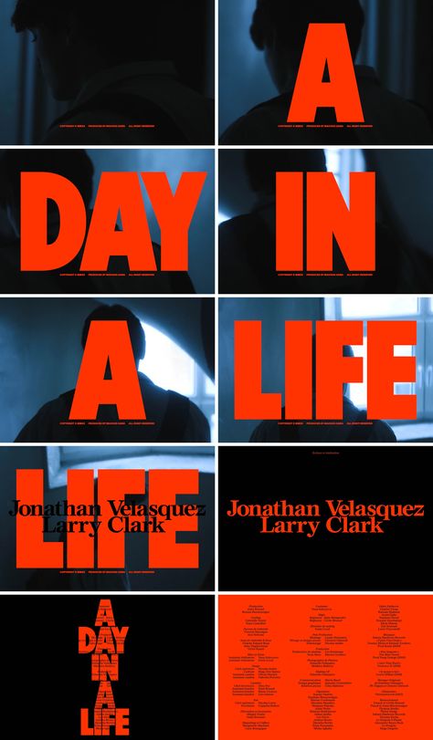 Noir Film Poster, Film Branding, Day In A Life, Art Of The Title, Larry Clark, Matter Of Time, Japon Illustration, Title Design, Graphic Design Trends