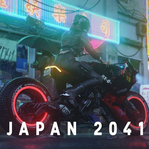 Japan 2041 - NIGHT, Connor Lee | NO NFT PROJECTS on ArtStation at https://www.artstation.com/artwork/ZGEXb0 Cyberpunk Style, Student Project, Artwork Display, Cyberpunk 2077, Character Creation, Aluminium Art, Dublin, Cyberpunk, Art Supplies Drawing