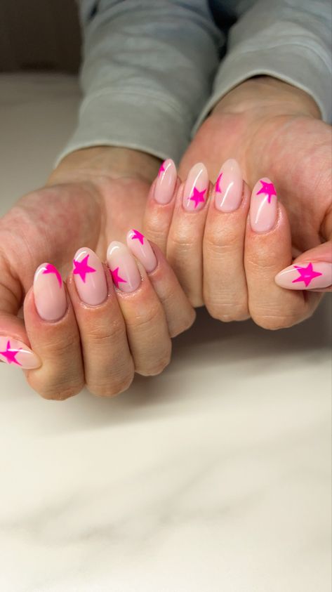 Iconic Nails, Teen Nails, Summery Nails, Classy Acrylic Nails, Cute Gel Nails, Nagel Inspo, Star Nails, Pink Nail, Dream Nails