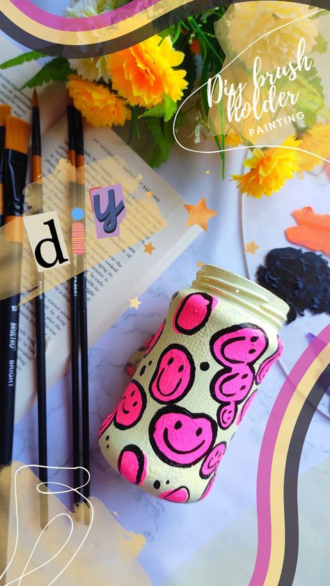 Pencil Box Painting Ideas, Box Painting Ideas, Box Painting, Pinterest Room, Pinterest Room Decor, Pencil Box, Pencil Boxes, Easy Diy Art, Brush Holder