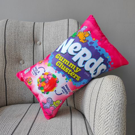 Nerds Gummy Clusters Pillow,Ornament Toys,Cute Soft Stuffed Fabric,Funny Novelty Food Pillow,For Cars,sweet&gummy Lovers,Kids Gift Decor