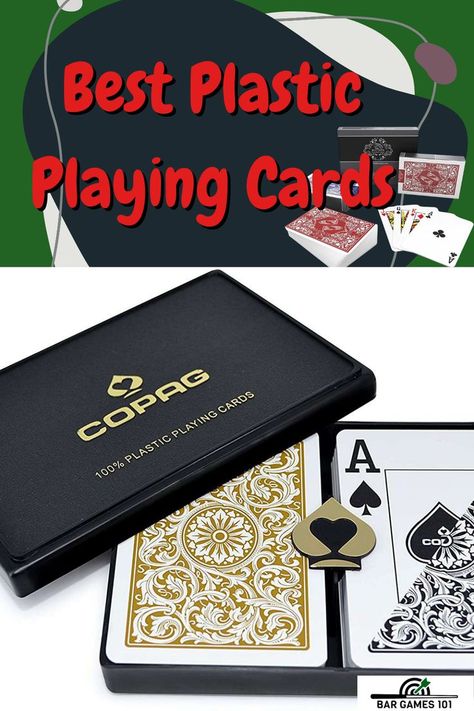 Playing cards are incredibly versatile; they are used in numerous games and are available in many forms. Plastic playing cards are among the best types of cards; they are strong, waterproof, and easy to clean. We’ll be counting down our picks for the best plastic cards in this blog. #Bestplayingcards #Bestcards #Games #Plastic Cool Playing Cards, Plastic Playing Cards, Play Card, Bar Games, Plastic Card, Card Games, To Play, Playing Cards