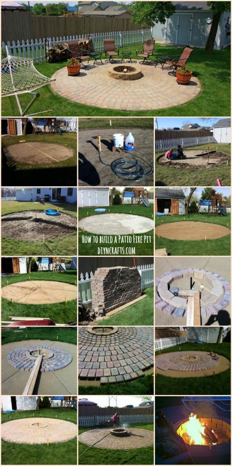 Ingenious Outdoor Project: How to Build a Patio Fire Pit----THIS connected to a patio...gotta make it happen.. Build A Patio, Diy Fire Pit Ideas, Building A Patio, Fire Pit Furniture, Patio Fire Pit, Fire Pit Designs, Diy Fire Pit, Fire Pit Patio, Backyard Fire