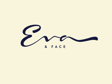 Eva&Face by ForSureLetters on Dribbble Eva Tattoo, Eva Tattoo Name, Yeseva One Font, Face Logo Design Women, Woman Face Logo, Red Logo Design, Red Logo, Name Tattoos, Name Design