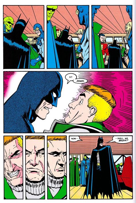 Justice League International, Guy Gardner, Arrows Graphic, Batman And Robin, Bad Jokes, Group Work, Comic Page, Face Down, United Nations