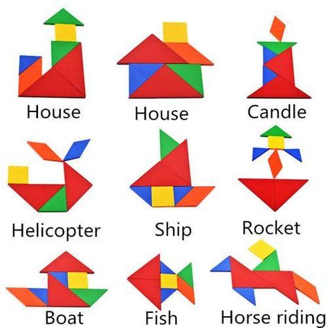 Como fazer seu TANGRAM? - MaterniARTE Tangram Activities, Joululahjat Diy, Tangram Patterns, Tangram Puzzles, Shapes Preschool, Shapes Activities, Preschool Games, Paper Crafts Origami, Toddler Learning Activities