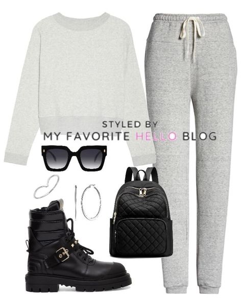 How To Style Gray Joggers, How To Wear Black Sweatpants, How To Style Grey Joggers, Gray Jogger Pants Outfit Women, Grey Tracksuit Outfit Women, Sweatpants With Boots, Grey Joggers Outfit Women, How To Style Sweatpants Outfits, Grey Sweatpants Outfit Women