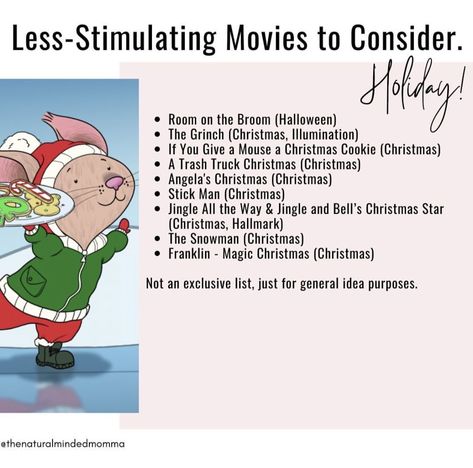 Less Stimulating Movies For Kids, Toddler Christmas Movies, Non Stimulating Toddler Shows, Slow Parenting, Parenting Knowledge, Conscious Parenting, Smart Parenting, Toddler Learning Activities, Toddler Fun