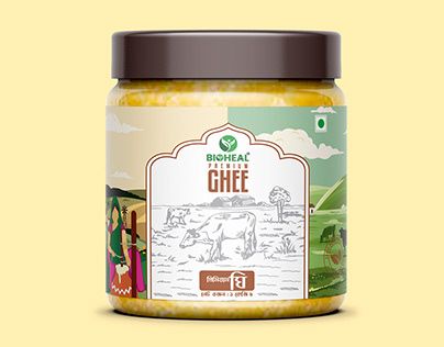 Packaging Labels Design, Ghee, Packaging Labels, Freelancing Jobs, Label Design, Packaging Design, Branding, Design