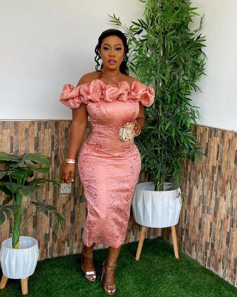 Latest Short Lace Gown Styles, Pencil Gown Styles, Short Lace Gown, Latest Wedding Gowns, Types Of Gowns, Ankara Short, African Fabric Dress, Ruffles Dress, Dress Name