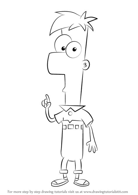 Ferb Drawing, Ferb Fletcher, Phineas E Ferb, Disney Character Drawings, Phineas Y Ferb, Gravity Fall, Disney Art Drawings, Phineas And Ferb, Disney Coloring Pages