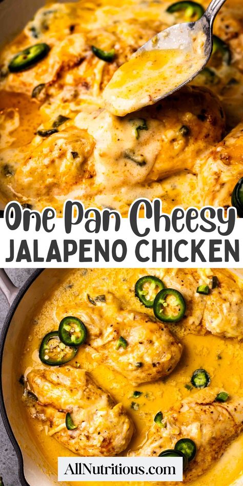 Craving a quick and delicious meal on the keto diet? Try our One Pan Cheesy Jalapeño Chicken recipe – perfect for keto chicken recipes, ideal for keto dinners, and loaded with protein to keep you on track with your high protein diet! Jalapeno Ranch Chicken, Chicken Dinner Recipes Keto, Keto Comfort Food Dinners, Whole Food Chicken Recipes, Healthy High Protein Meals Dinners Clean Eating, Quick Keto Chicken Recipes, Keto Chicken Breast Recipes Crockpot, Jalapeño Chicken Recipes, Chicken Breast Low Carb Recipes