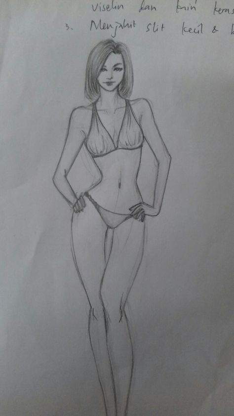 Bikini sketch How To Draw Bikinis, Bathing Suit Drawing, Fashion Illustration Tutorial, Book Cover Artwork, Silhouette Drawing, Print Design Art, Fashion Illustration Sketches Dresses, Human Drawing, Drawings Of Friends