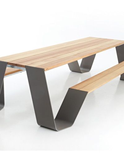 Revit Furniture Model Downloads - Steelcase Unique Patios, Picnic Bench, Outdoor Picnic Tables, Wooden Bench, Garden Table, Metal Furniture, Outdoor Tables, Patio Table, Modern Outdoor