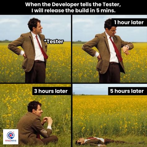 😅Tester VS Developer🤣 #tester #memes #memesdaily #developer #coding #developerlife #memesfunny #softwaretesting #bugs #testing #softwaretesting #softwaretestingpartner #softwaredevelopmentcompany #qatester #funnymeme #amigos #amigowaysmemes #amigowaysians #amigowaysteam #amigoways Software Development Humor, Programming Jokes, Weekend Meme, Testing Quote, Marketing Meme, Programing Jokes, Comedy Clips, Programmer Humor, Software Testing