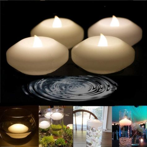 Floating Pool Candles, Candle Water, Floating Led Candles, Bamboo Candle, Battery Powered Candles, Candles Light, Novelty Candles, Water Candle, Window Candles