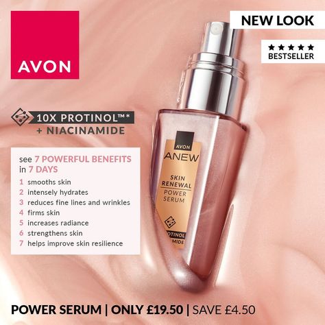 The most beloved serum adored by countless fans just received a fresh look ✨ Still infused with Protinol™ Technology & niacinamide for a dual-collagen enhancement & faster results on wrinkles than products containing retinol 🙌🏽 https://online.shopwithmyrep.co.uk/avon/beccajm05/ Charcoal Peel Off Mask, Avon Cosmetics, Avon Anew, Avon Lady, Avon Beauty, Peel Off Mask, Fresh Look, Skin Firming, Improve Skin