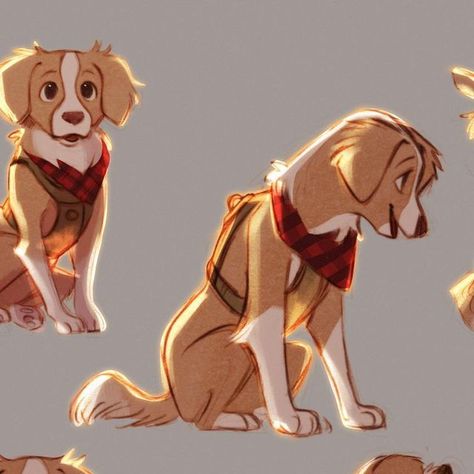 Jasmine Li✨ on Instagram: "Another busy day so I’m uploading some Aero doodles from my iPad heh. I LOVE MY DOG. 27/365 #chardesign #visdev #characterart #aerothetoller #tollerlove #nsdtr #nsdtrpuppy #retriever #ducktoller #tollersmile #characterdoodle #dogart" Drawing Cartoon Dogs, Cute Dogs Illustration, Doodle Dog Drawing, Dog Reference Drawing, Skailla Art, Simple Dog Drawing, Drawing A Dog, Dog Character Design, Dog Draw