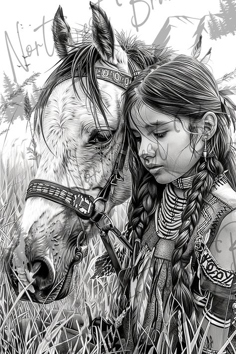 Aztec Drawing Sketches, Native American Art Drawings, Indian Tattoo Design, Native American Drawing, Traditional Tattoo Designs, Native Tattoos, Girl Horse, Witch Coloring Pages, Scratchboard Art