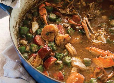 John Besh Recipes, Gumbo Easy, Gumbo Seafood, Gumbo Recipe Crockpot, Family Lunches, Okra Gumbo, Louisiana Dishes, Seafood Gumbo Recipe, Louisiana Cooking