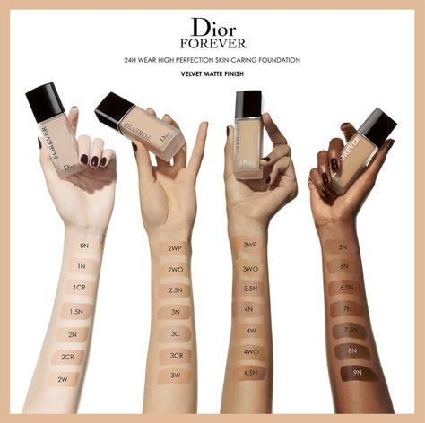 Dior Forever Skin Caring Foundation (Skin Glow + Velvet Matte) Dark SkinThe Style and Beauty Doctor Dior Foundation, Forever Foundation, High Coverage Foundation, Holy Grail Products, Dior Forever, Perfect Complexion, Glow Foundation, Dior Makeup, Dior Beauty