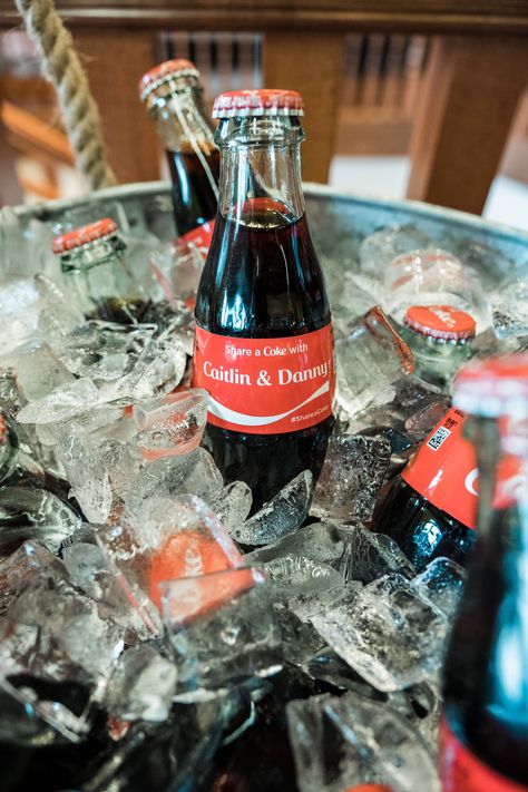 Coke Wedding Favors, Lemons Photography, Bottle Wedding Favors, Glass Coke Bottles, Wedding Favors Ideas, Coke Drink, Grooms Table, Wedding October, Wedding Diet