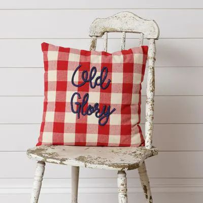 Stars and Stripes | Antique Farmhouse American Flag Banner, Patriotic Pillow, Wood Banner, Barn Wall Art, Chair Couch, Star Banner, Blue Inspiration, Plaid Pillow, Accent Throw Pillows