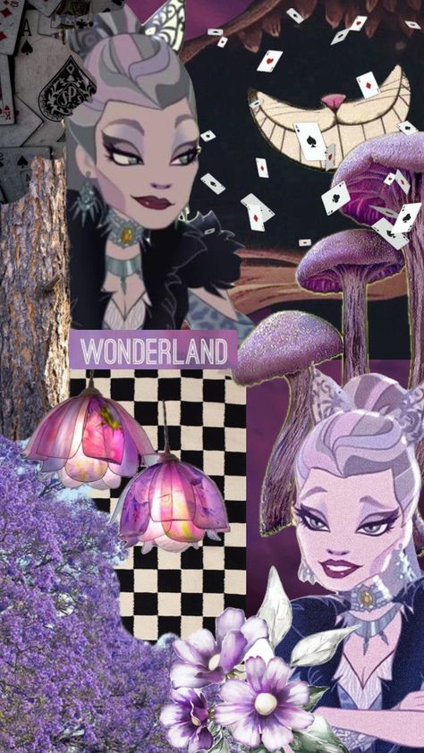 Cheshire Cat 💜. #cheshirecat #wonderland #wonderlandaesthetic #aliceinwonderland #everafterhigh #dolls Kitty Cheshire, High Pictures, Cheshire Cat, Ever After High, High Art, Mad Hatter, Monster High, Ever After, Your Aesthetic