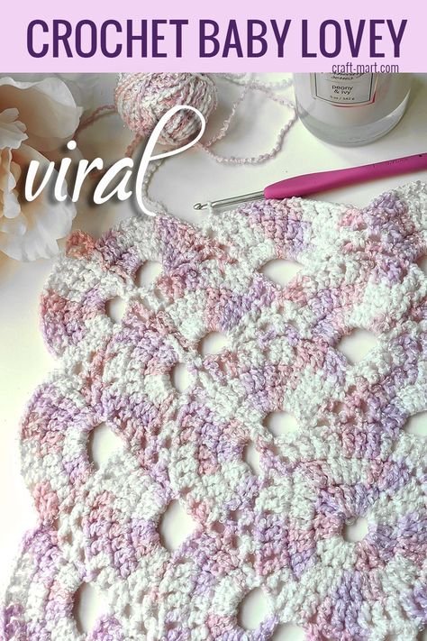 Crocheted Lovey, Crochet Baby Lovey, Quick Crochet Projects, Crochet Baby Blanket Free Pattern, Lovey Pattern, Crochet Lovey, Crochet Idea, Spring Blossoms, Baby Lovey