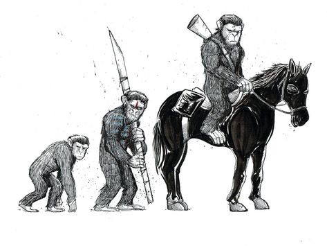 Planet Of The Apes Fanart, Ape Drawing, Planet Of Apes, Plant Of The Apes, Disney Pixar Movies, Planet Of The Apes, Pixar Movies, Fan Comic, Arte Animal