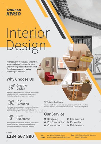 Interior Design Flyer, Inmobiliaria Ideas, Interior Design Template, Brochure Design Creative, Corporate Brochure Design, Flyer Design Layout, Desain Editorial, Interior Design Presentation, Powerpoint Design Templates