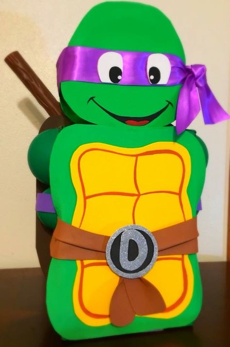 Ninja Turtle Valentines Card Box Ninja Turtle Valentine Box Ideas For Boys, Tmnt Valentine Box Ninja Turtles, Ninja Turtle Valentines Boxes, Ninja Turtles Valentines Day Boxes, Ninja Turtle Valentine Box Ideas, Turtle Valentine Box Ideas, Ninja Turtle Valentines, Turtle Valentines, Ninja Valentine