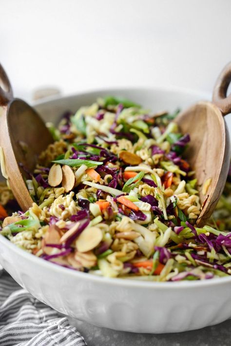 Asian Ramen Noodle Salad Coleslaw With Ramen Noodles, Ramen Cabbage Salad, Toasted Sesame Dressing, Asian Ramen Noodle, Asian Ramen Noodle Salad, Healthy Ramen Noodles, Meal Salads, Asian Ramen Salad, Asian Ramen