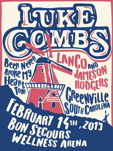 Image may contain: poster, sign and outdoor | Behance Luke Combs Poster, Singer Art, Poster Project, Luke Combs, Direction Graphic Design, Concert Poster, Country Concerts, Country Artists, Room Posters