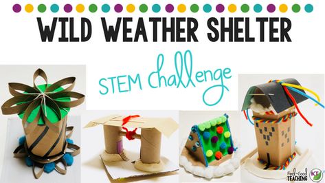 In this weather STEM Challenge activity students apply learning in weather, climate, natural disasters, natural resources & more! Students build shelters to protect against 3-12 weather and/or disaster events. Modifcations for grades 2-8 are included. Natural Disasters Activities, Stem Elementary, Computational Thinking, Stem Classroom, Stem Challenge, Wild Weather, Survival Shelter, Natural Disaster, Stem Challenges