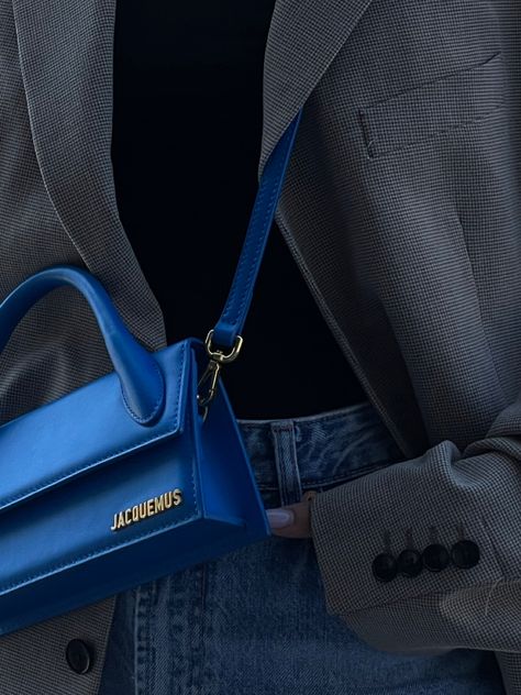 Dark Blue Bag Outfit, Givency Antigona Bag, Blue Aesthetic, Blue Bags, Dark Blue, Top Handle Bag, Cute Outfits, Blue