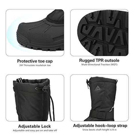 NORTIV 8 Men's Waterproof Hiking Winter Snow Boots Insulated Fur Liner Lightweight Outdoor Tall Boots Check more at https://prodigyaffiliate.com/shop/men/mens-shoes/mens-boots/nortiv-8-mens-waterproof-hiking-winter-snow-boots-insulated-fur-liner-lightweight-outdoor-tall-boots/ Winter Boots Men Snow, Snow Boots Waterproof, Hiking Winter, Boots Waterproof, Shoe Tags, Mens Snow Boots, Winter Snow Boots, Waterproof Boots, Outdoor Hiking