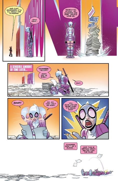 Gwenpool And Deadpool, Breaking The Fourth Wall, Tom Holland Spiderman, Deadpool Wolverine, Fourth Wall, Dc Comics Art, Spiderman Art, Marvel Dc Comics, Spider Verse