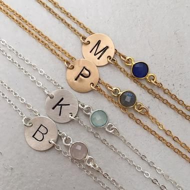 Candy Drop Initial Bracelet Metal Stamping Kit, Handstamped Bracelet, Metal Stamped Jewelry, Bracelet Pack, Blue Onyx, Hand Stamped Jewelry, Initial Bracelet, Best Jewelry Stores, Personalized Bracelets