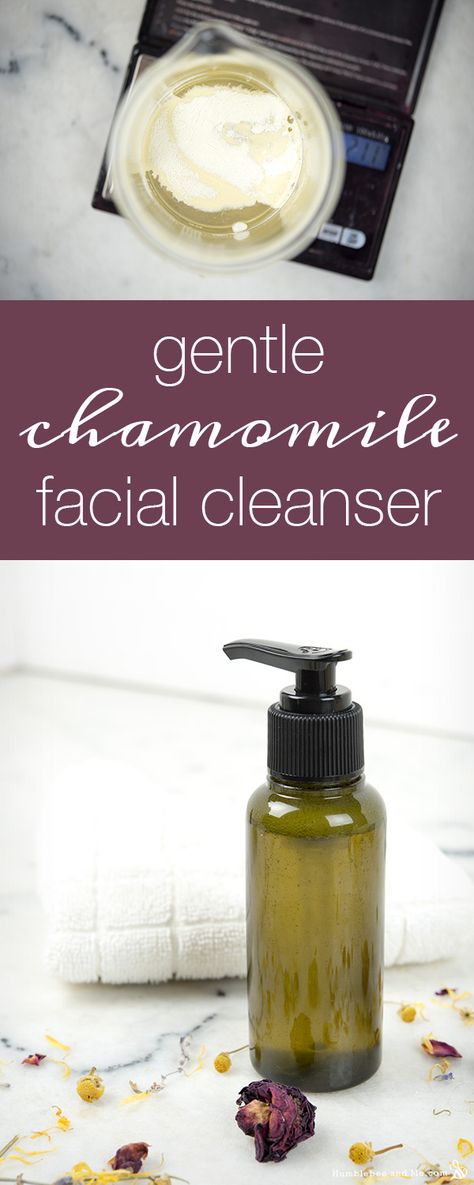 Gentle Chamomile Facial Cleanser Facial Cleanser Recipe, Cleanser Recipe, Diy Cleanser, Skin Care Remedies, Skin Care Recipes, Skin Cleanser Products, Diy Skin Care, Diy Skin, Face Skin Care