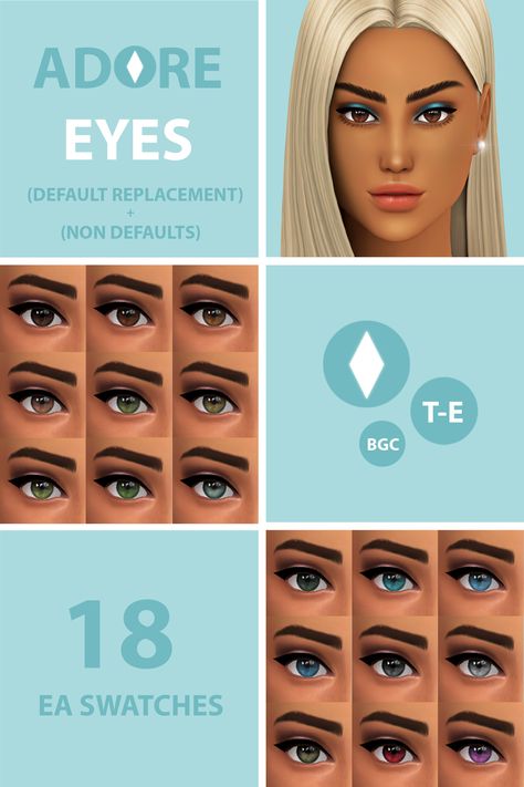 Sims 4 Stories, Sims 4 Decades Challenge, Sims 4 Cc Eyes, Sims Stories, 4 Poses, Makeup Cc, Sims Packs, Cute Eyeshadow Looks, Sims 4 Mm Cc