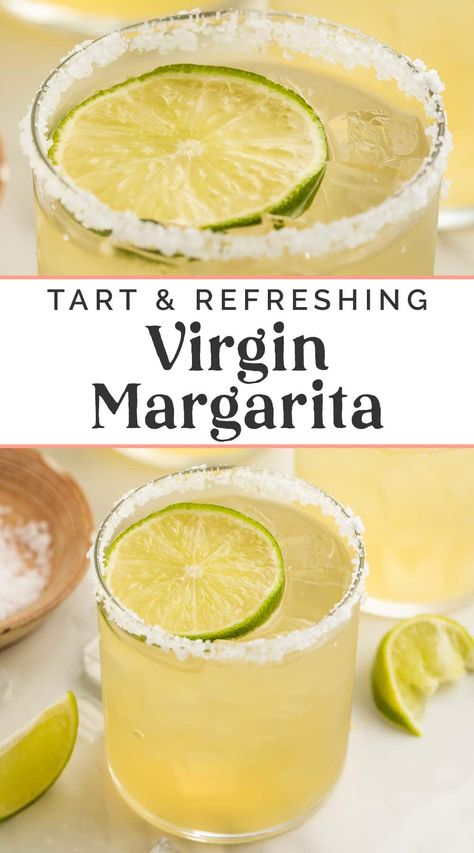 Virgin Margarita Recipe (Non-Alcoholic Margarita) Best Virgin Margarita Recipe, Na Margarita, Virgin Margaritas Non Alcoholic, Mock Margarita Non Alcoholic, Non Alcoholic Margarita Recipe, Virgin Margarita Recipes, Non Alcoholic Margaritas, Light Margarita Recipe, Nonalcoholic Margarita