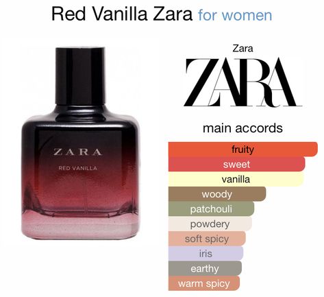 Zara Red Vanilla, Zara Fragrance, Zara Perfume, Body Hygiene, Vanilla Perfume, Perfume Collection Fragrance, Perfume Scents, Perfume Lover, Fragrance For Women