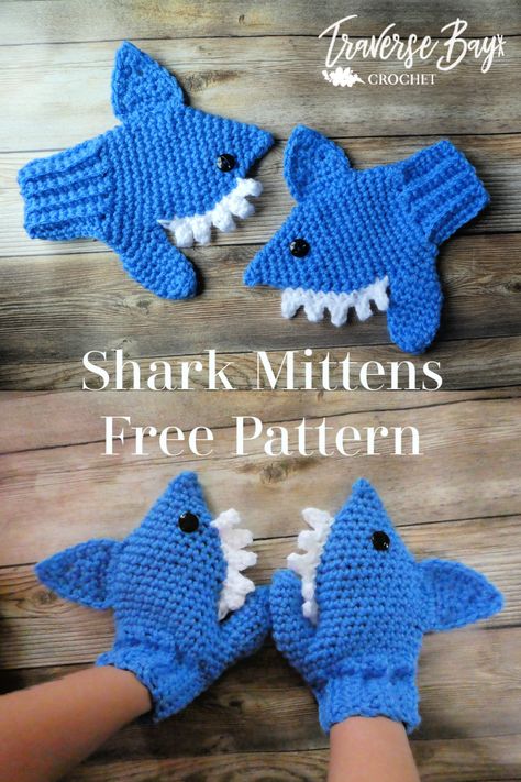 Mittens Free Pattern, Crochet Mitts, Crochet Mittens Free Pattern, Crochet Shark, Crochet Mittens Pattern, Crochet Gloves Pattern, Clothes Tutorial, Confection Au Crochet, Quick Crochet Patterns