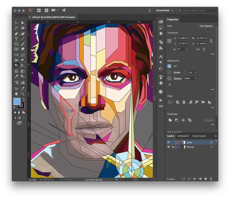 Image Trace Illustrator, Pop Art Tutorial, Portraits Pop Art, Vector Portrait Illustration, Wpap Art, Seni Pop, Desain Buklet, Fashion Illustration Watercolor, Pop Art Illustration